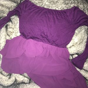 (S) purple maternity dress